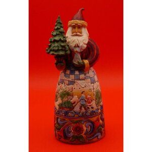 Jim Shore Simple Gifts Santa With Tree Mini Year 2007 #4008993 5" Tall Christmas